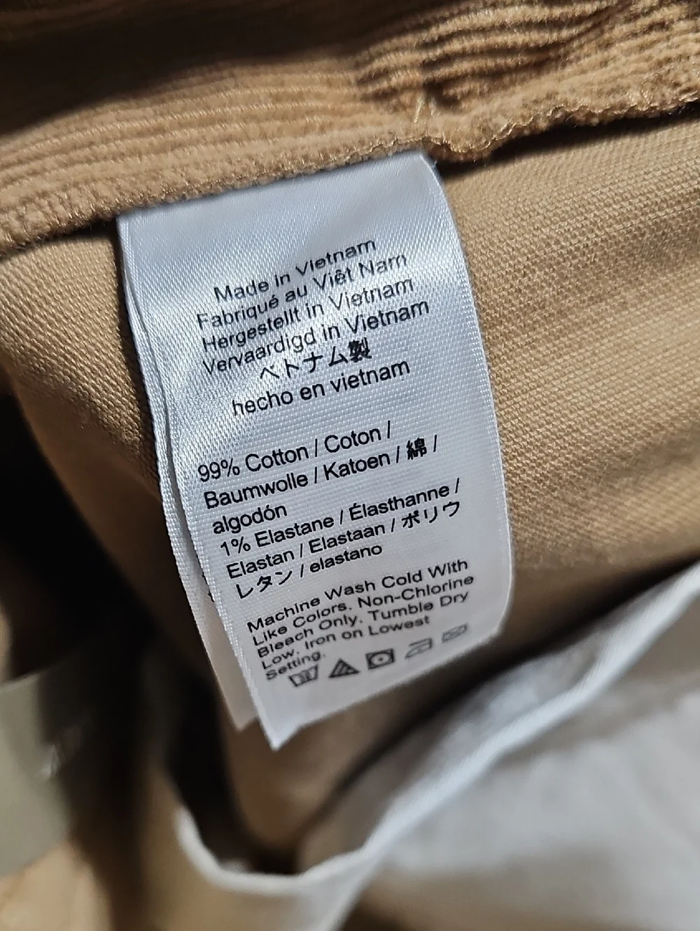 J. Crew 484 Corduroy Slim Straight Pants Size 30x32 New